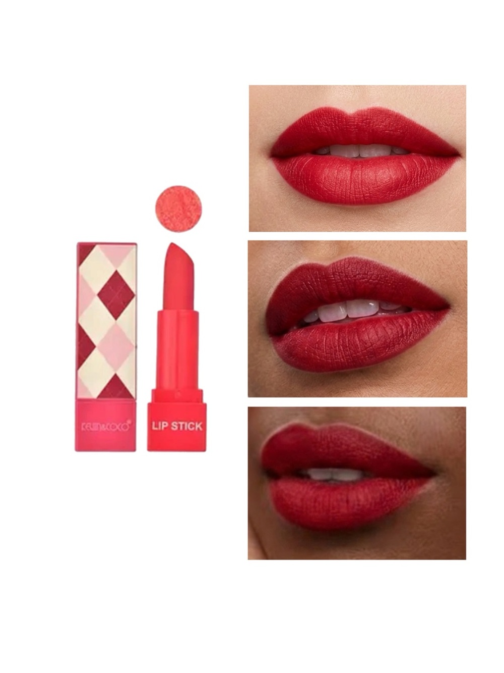 Vintage Pattern Lipstick Trio — Pink & Red Shades - Picture 6 of 6